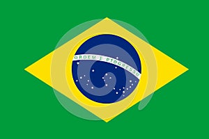 The official flag of Brazil. The national flag and motto of Brazilian flag \