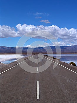 Straight, flat empty road