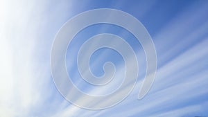 Straight line clouds as sun rays