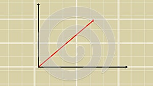 Straight-line graph concept animation high resolution.