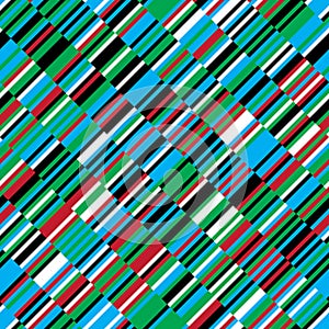 Straight oblique colored segments