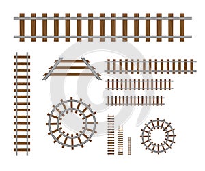 Straight rails vector