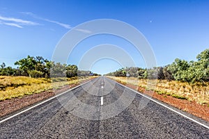 straight road through the dessert of Australia, South Australia, Stuart Highway Australia