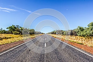 straight road through the dessert of Australia, South Australia, Stuart Highway Australia photo