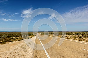 straight road through the nullarbor dessert of Australia, South Australia, Australia