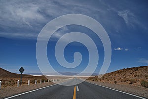 straight road towards salinas grandes , Jujuy, Salta, Argentina