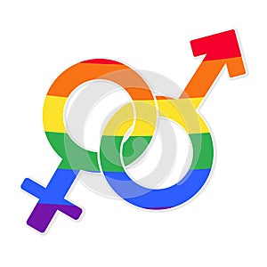 Straight sex symbol illustration of gender vector illustration clip art