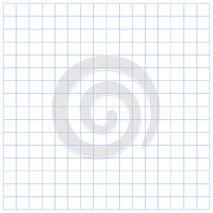 Straight square grid paper background closeup vector. Blue lined memo note blank. Diary, goals, memo, planning, space. Sheet, pad