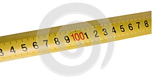 Straight yellow ruler