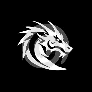 Dragon - minimalist and flat logo - vector illustration photo