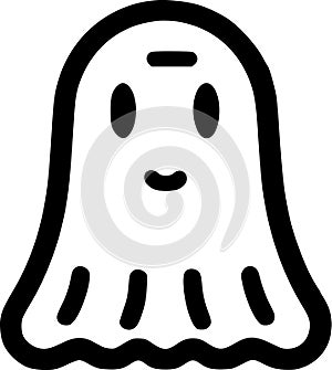 Ghost - minimalist and flat logo - vector illustration