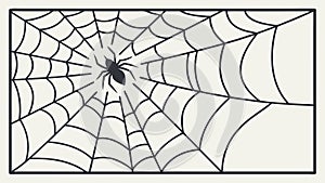 Simple Spider Web Illustration, Delicate Nature Graphic, vector design Generative AI