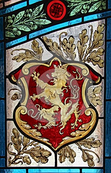 Strained-glass Window - Lion Banner Sigil