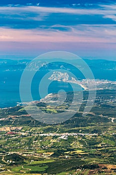 The Strait of Gibraltar from Sierra Bermeja photo