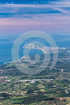 The Strait of Gibraltar from Sierra Bermeja photo