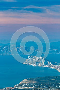 The Strait of Gibraltar from Sierra Bermeja photo