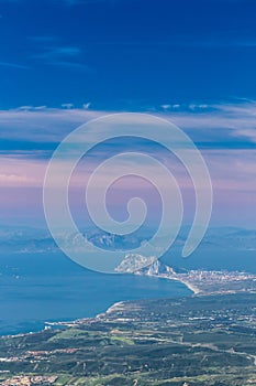 The Strait of Gibraltar from Sierra Bermeja photo