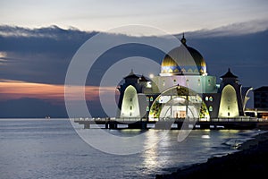 Straits Mosque at Dusk