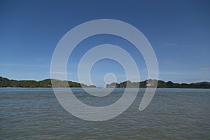 Straits between mountain in andaman sea