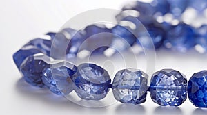 A strand of lustrous sapphires