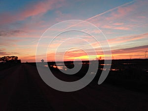 Stranded walk sunset beautiful