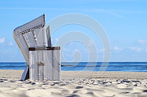 Strandkorb at the baltic sea