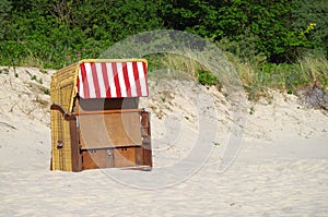 Strandkorb at the baltic sea