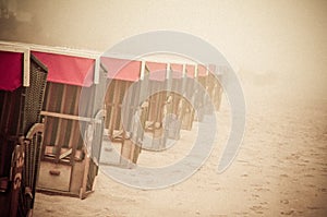 Strandkorb, Strandkoerbe, beach chairs