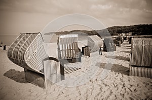 Strandkorb, Strandkoerbe, beach chairs