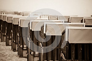 Strandkorb, Strandkoerbe, beach chairs