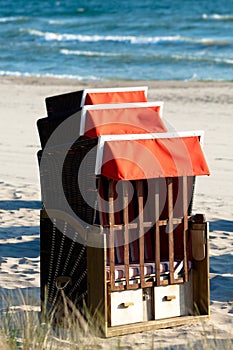 Strandkorb, Strandkoerbe, beach chairs