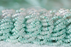 Strands of turquoise beads