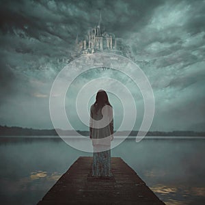 Strange city in the clouds