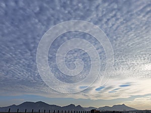 Strange clouds above the sky