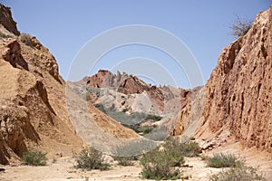 The strange desert formations of Skazka, or Fairytale Canyon in Kyrgyzstan