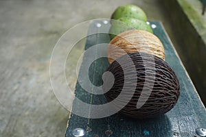 strange fruit and guava fruit