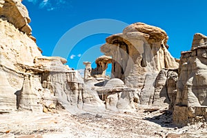 Strange Geological Formations in the Bisti Badlands of New Mexico