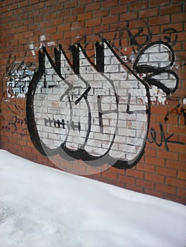 Strange graffiti art