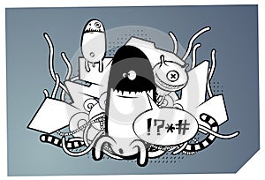 Strange graffiti image