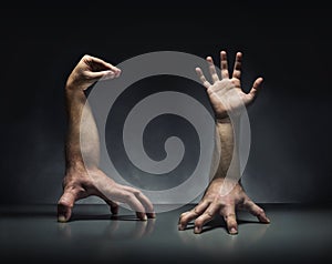 Strange human hands
