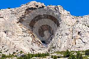 Strange landscape of Cassis deep narrow creeks