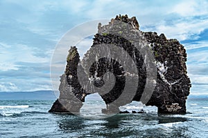 Strange lava formation in Huna bay, on northern Iceland