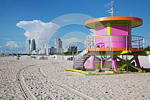 Strange lifeguard hut in Miami Beach