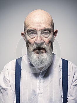 Strange looking older man portrait