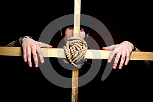 Strange monk or priest