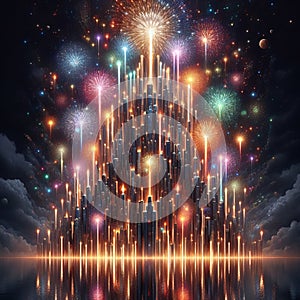 36 89. Diamond vertical shells_ Large, spherical fire