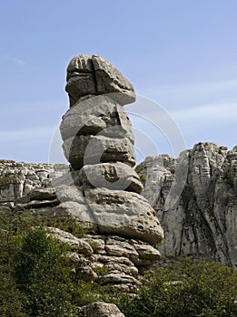Strange rock. Andalusia, El Torcal reserve photo