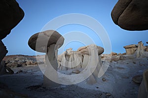 Strange Rock Formation in Bisti Badlands Valley dreams  New Mexico USA