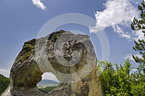 Strange Rock formation near the town of Shumen, Bulgaria, named Okoto