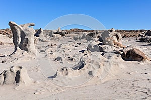 Strange rock formations in the Ischigualasto National Park, Argentina